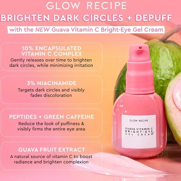 Glow Recipe Guava Vitamin C Bright - Eye Gel Cream 0.5 oz - Picture 2 of 7